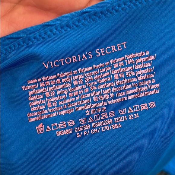 VICTORIA'S SECRET SWIM The Cut-Out Cheeky One-Piece Swimsuit vibrant blue size s - Picture 2 of 8